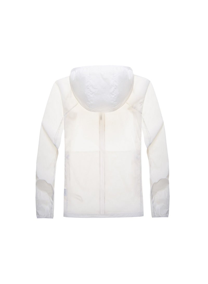 Women's Summer Breathable UV Protection Lightweight Sunscreen Clothing Printable Logo White