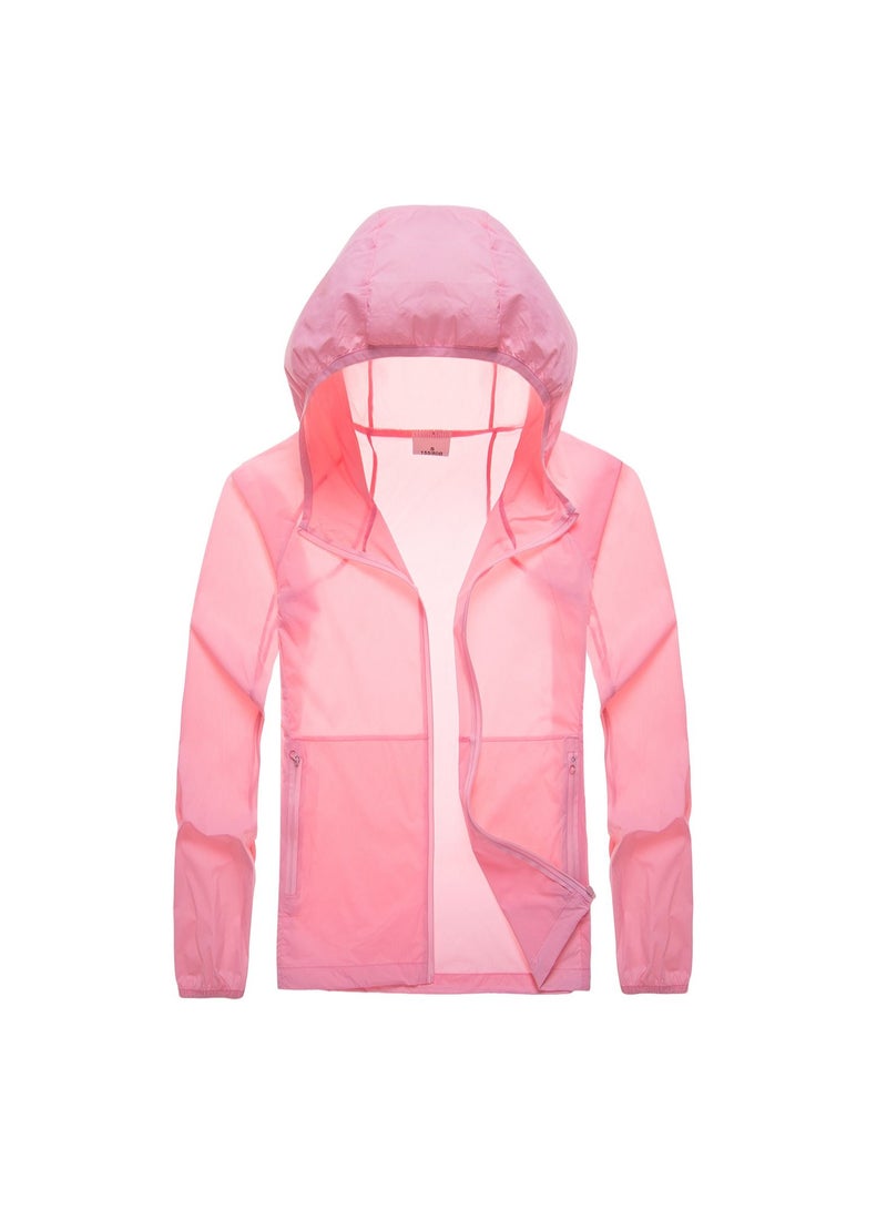 Women's Summer Breathable UV Protection Lightweight Sunscreen Clothing Printable Logo Pink