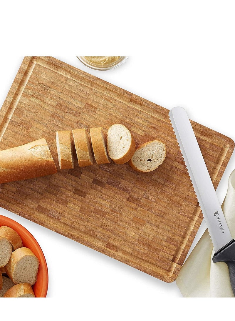 KUTLER Professional 10-Inch Bread Knife and Cake Slicer with Serrated Edge - Ultra-Sharp Stainless Steel Cutlery