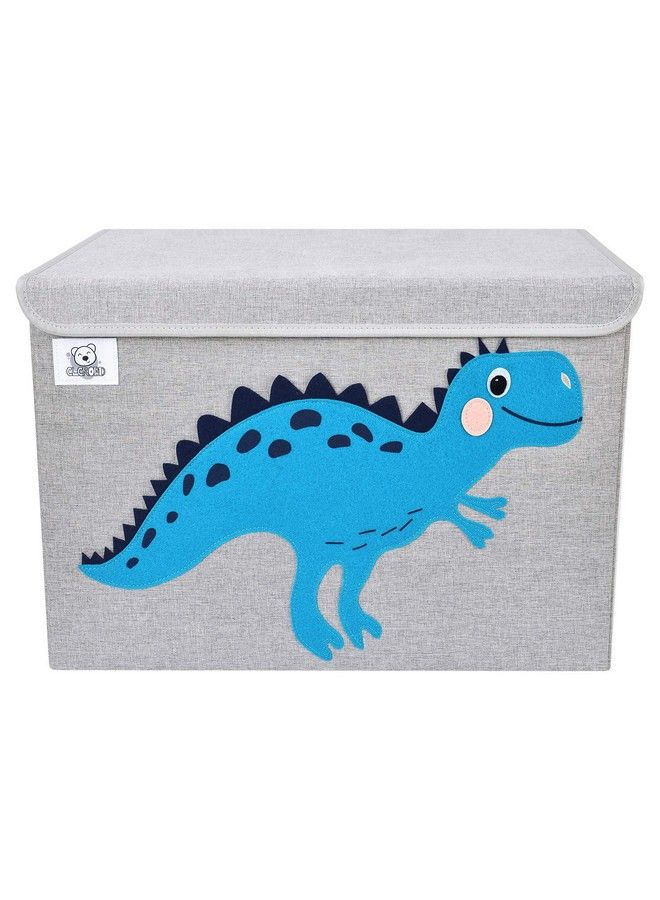 Foldable Large Kids Toy Chest With Fliptop Lid Collapsible Fabric Animal Toy Storage Organizer/Bin/Box/Basket/Trunk For Toddler Children And Baby Nursery (Dinosaur)