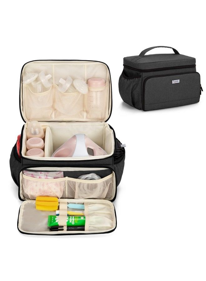 Breast Pump Bag Compatible With Spectra S1 And S2 Pumping Bag For Breast Pump And Extra Parts (Suitable For Home Or Travel Use) Black (Patent Pending)