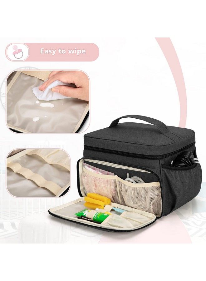 Breast Pump Bag Compatible With Spectra S1 And S2 Pumping Bag For Breast Pump And Extra Parts (Suitable For Home Or Travel Use) Black (Patent Pending)