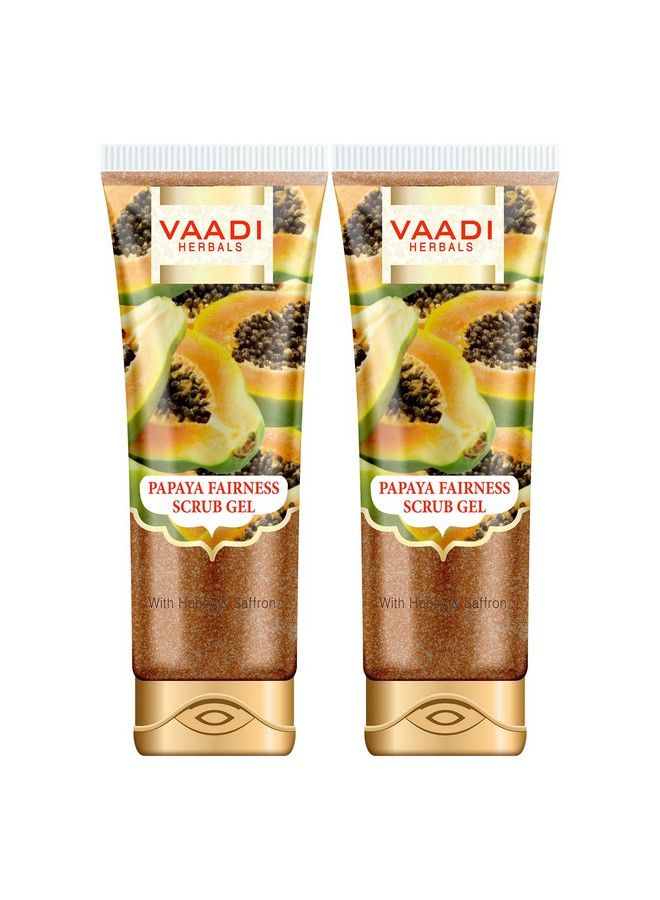 Papaya Fairness Scrub Gel With Honey And Saffron 110G X 2