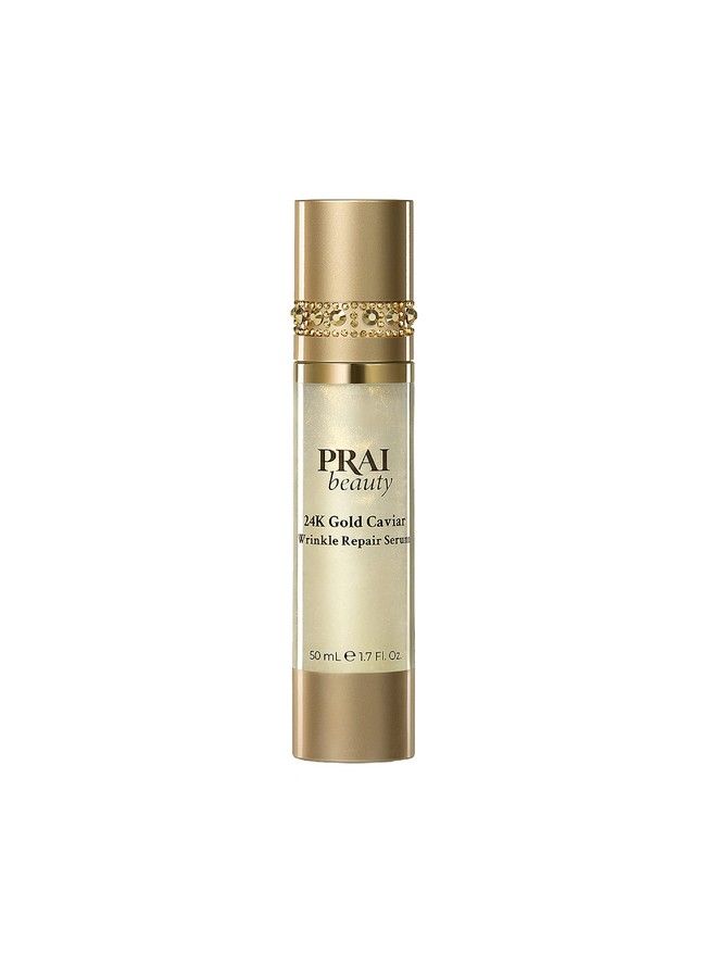 Beauty 24K Gold Caviar Wrinkle Repair Serum Antiaging And Antiwrinkle Hyaluronic Acid Serum For Face 1.7 Oz