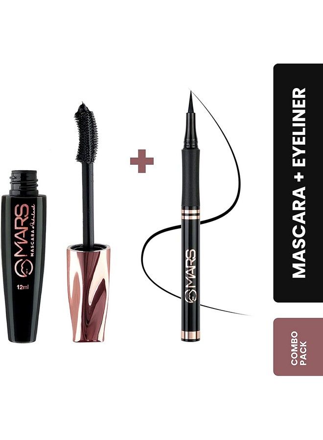 Ultra Curl Long Lasting Fabulash Mascara With Ultra Fine Smudge And Water Proof Sketch Eyeliner (2 Items In The Set)