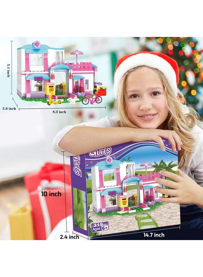 Dream Girls Friends House Building Sets Beach House For Girls 319 Pcs Seaside Villa With Swing Sun Lounger Building Kit Play Set Toys For Kids Aged 612