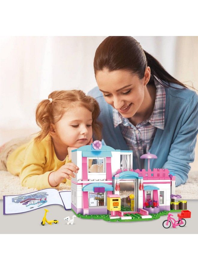 Dream Girls Friends House Building Sets Beach House For Girls 319 Pcs Seaside Villa With Swing Sun Lounger Building Kit Play Set Toys For Kids Aged 612