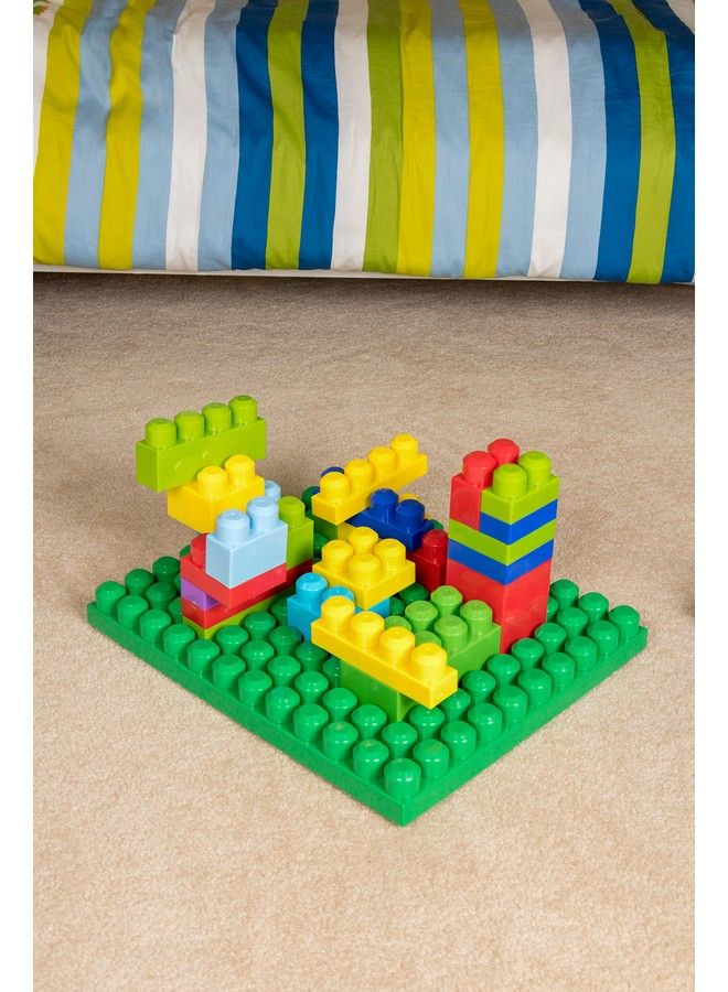 Toy Building Block Beginner Briks 12.5 X 15 Inch Baseplate Compatible With First Builder Blocks 10 X 12 Large Pegs For Baby Single Tight Fit Stackable Base Plate Green 1 Pc