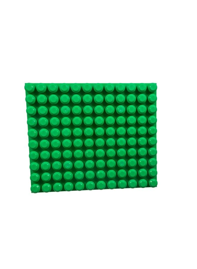 Toy Building Block Beginner Briks 12.5 X 15 Inch Baseplate Compatible With First Builder Blocks 10 X 12 Large Pegs For Baby Single Tight Fit Stackable Base Plate Green 1 Pc