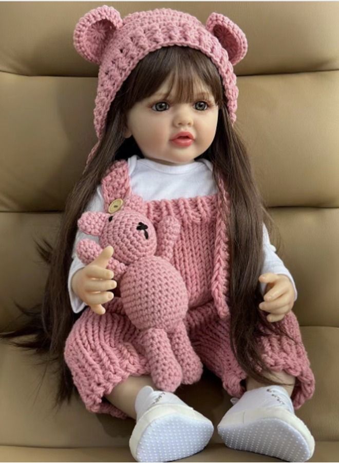 55cm Reborn Baby Doll Soft Cotton cloth body and silicon Head Hand and leg Newborn real like Baby Doll Girl Toy Gift Dolls