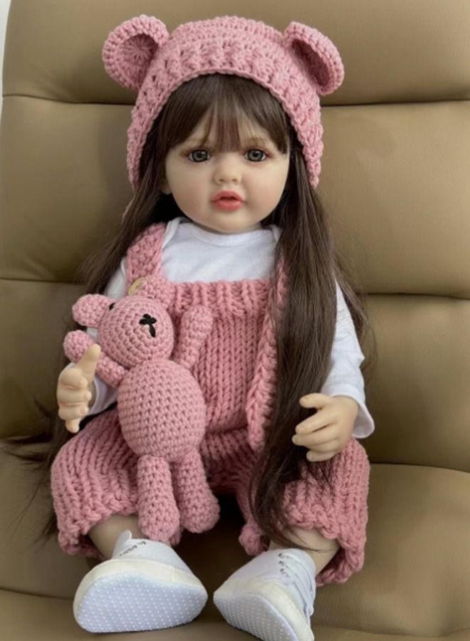 55cm Reborn Baby Doll Soft Cotton cloth body and silicon Head Hand and leg Newborn real like Baby Doll Girl Toy Gift Dolls