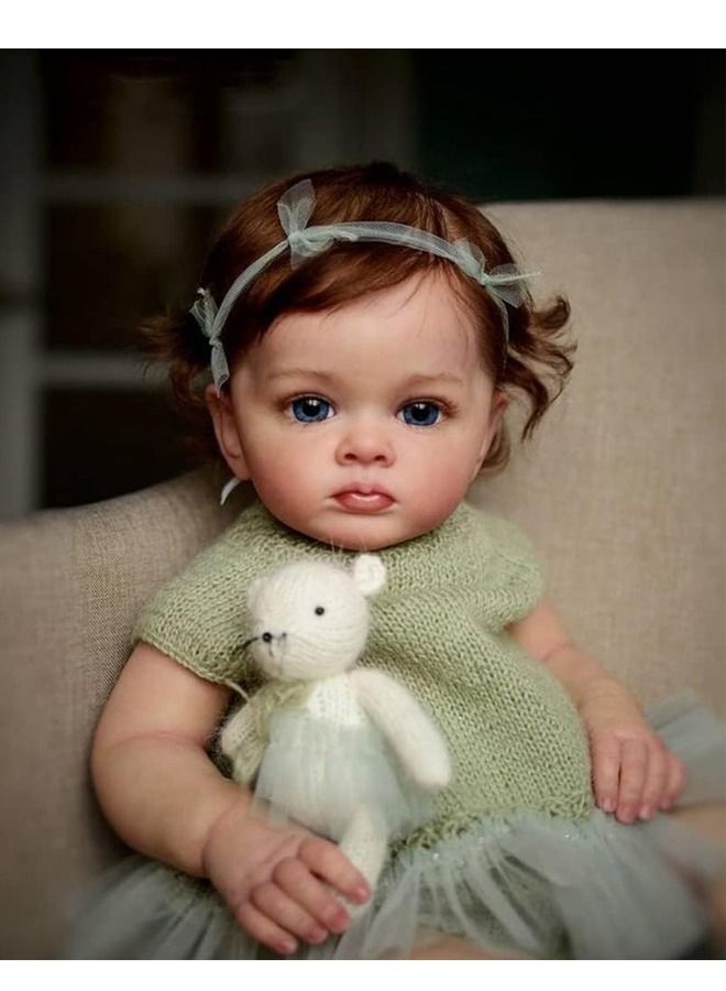 24 inch Reborn Baby Doll Soft Cotton cloth body and silicon Head Hand and leg Newborn real like Baby Doll Girl Toy Gift Dolls
