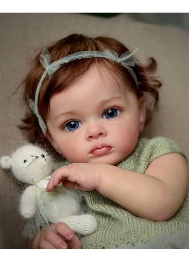 24 inch Reborn Baby Doll Soft Cotton cloth body and silicon Head Hand and leg Newborn real like Baby Doll Girl Toy Gift Dolls