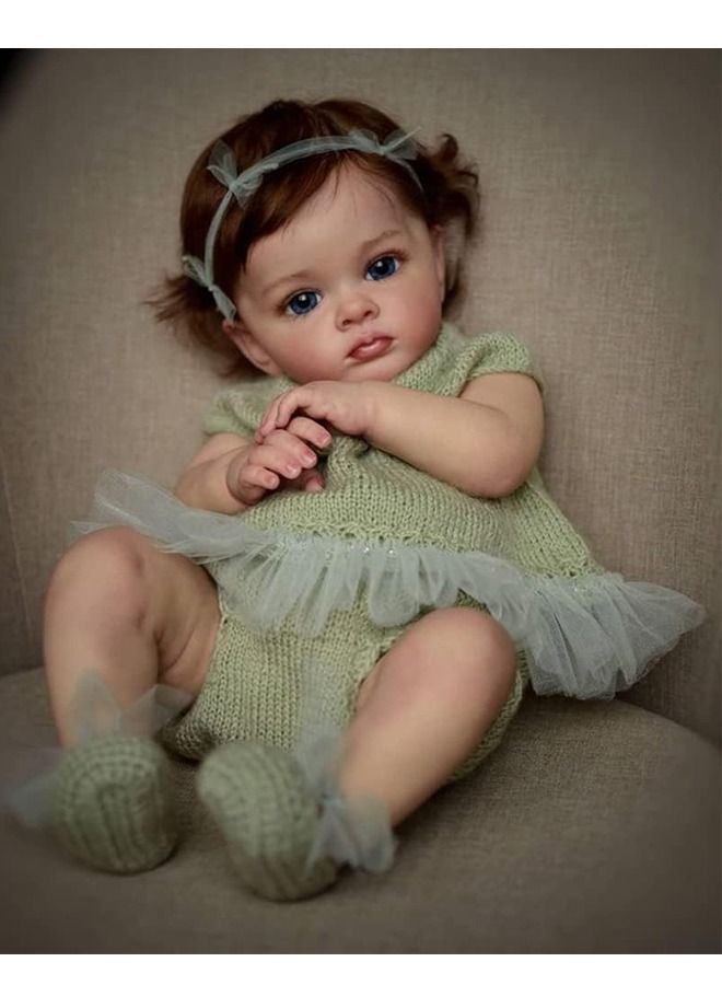 24 inch Reborn Baby Doll Soft Cotton cloth body and silicon Head Hand and leg Newborn real like Baby Doll Girl Toy Gift Dolls