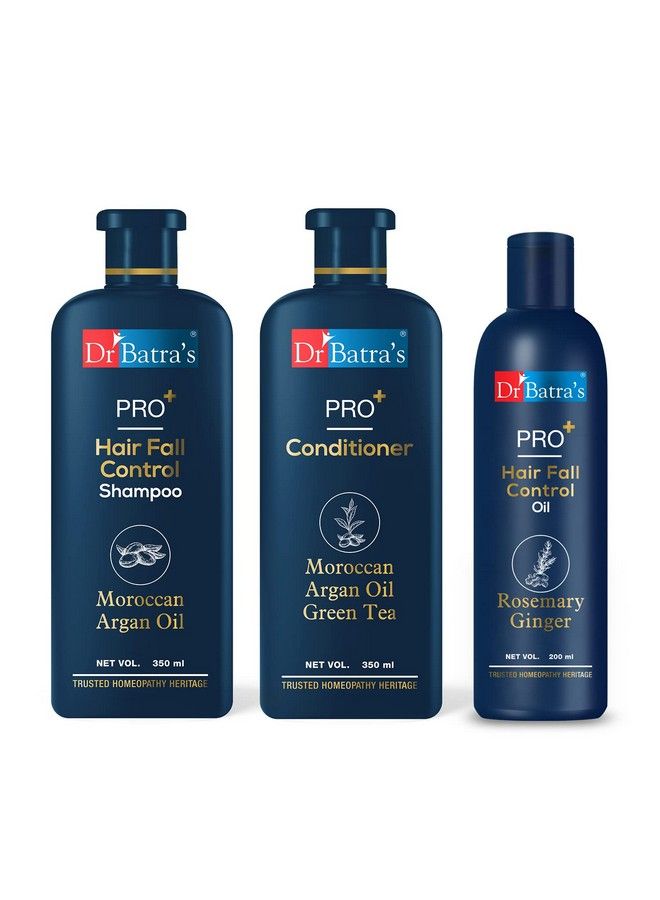 Pro+ Hair Fall Control Shampoo 350Ml Pro+ Conditioner 350 Ml And Pro+ Hair Fall Control Oil 200Ml