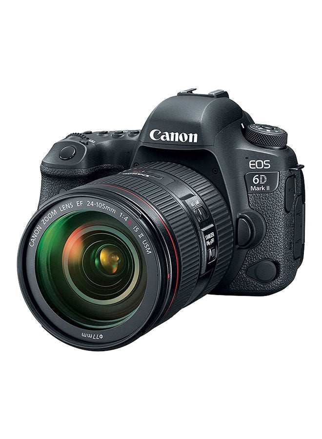 EOS 6D Mark II DSLR Camera، With EF 24-105mm F/3.5-5.6 IS STM Lens، Full-Frame Camera، Wi-Fi، NFC، Bluetooth، GPS، Vari-Angle Touch Screen LCD، Great for Portrait، Landscapes & Travel