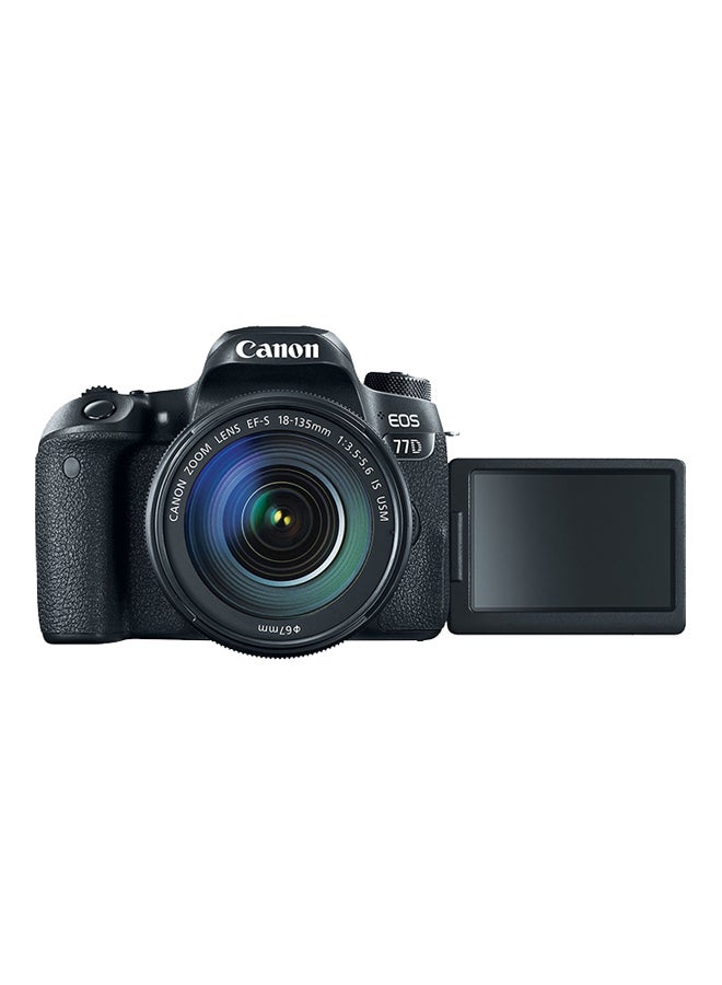 EOS 77D DSLR With EF-S 18-135mm f/3.5-5.6 IS USM Lens 24.2MP,LCD Touchscreen, Built-In Wi-Fi, NFC And Bluetooth