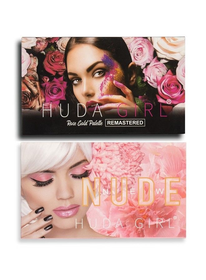 Professional Eye Shadow For Girls New Nude And Rose Gold Edition (18 Shades Each) Semi Matte