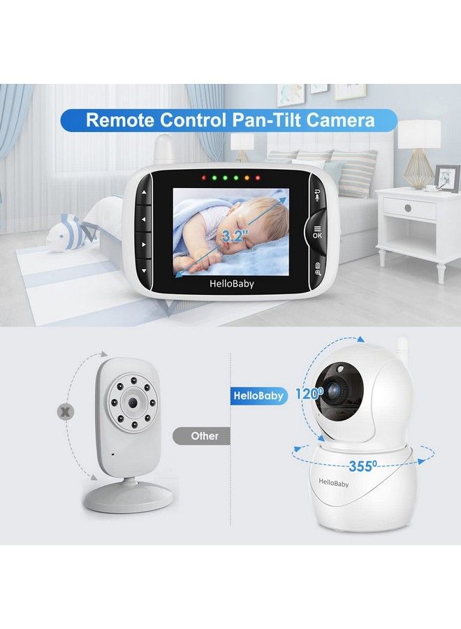 Monitor With Camera And Audio Ips Screen Lcd Display Video Baby Monitor No Wifi Infrared Night Vision Temprature Lullaby Two Way Audio And Vox Mode (Hb66)