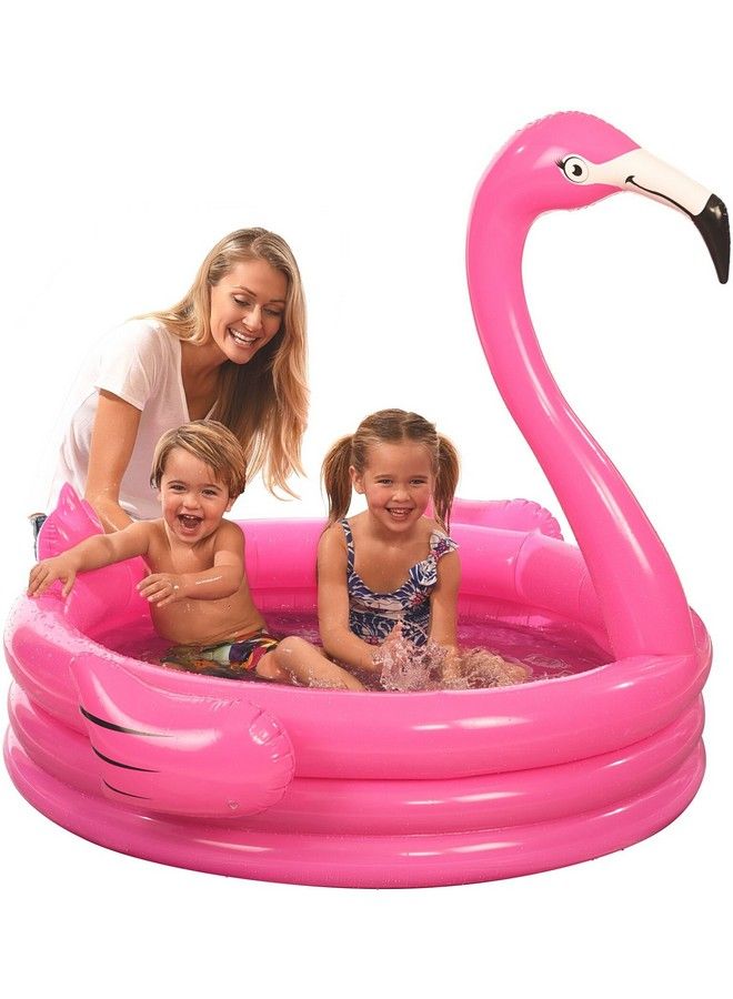 One Pink Inflatable Flamingo Pool Float I 48 X 46 Inflatable Kiddie Pool For Kids And Toddlers I Blow Up Pool Floats For Swimming Pool Lounger Chair I Bachelorette Pool Floats Swimming Pool Toys Rafts