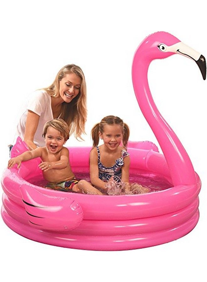 One Pink Inflatable Flamingo Pool Float I 48 X 46 Inflatable Kiddie Pool For Kids And Toddlers I Blow Up Pool Floats For Swimming Pool Lounger Chair I Bachelorette Pool Floats Swimming Pool Toys Rafts