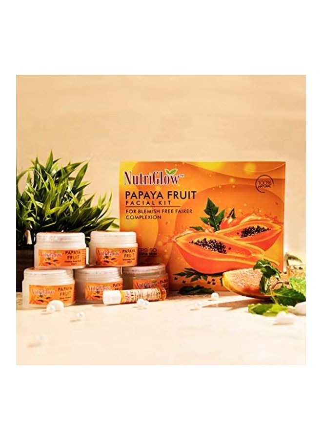 Papaya Fruit Facial Kit With Compact And Green Apple Toner Clear 5.1181X9.4488X7.874inch