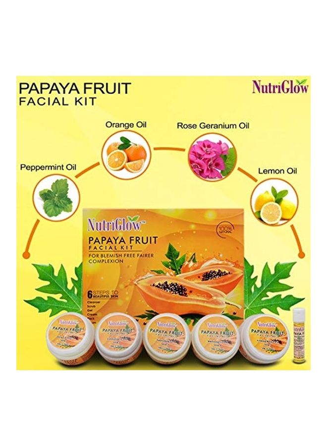 Papaya Fruit Facial Kit With Compact And Green Apple Toner Clear 5.1181X9.4488X7.874inch
