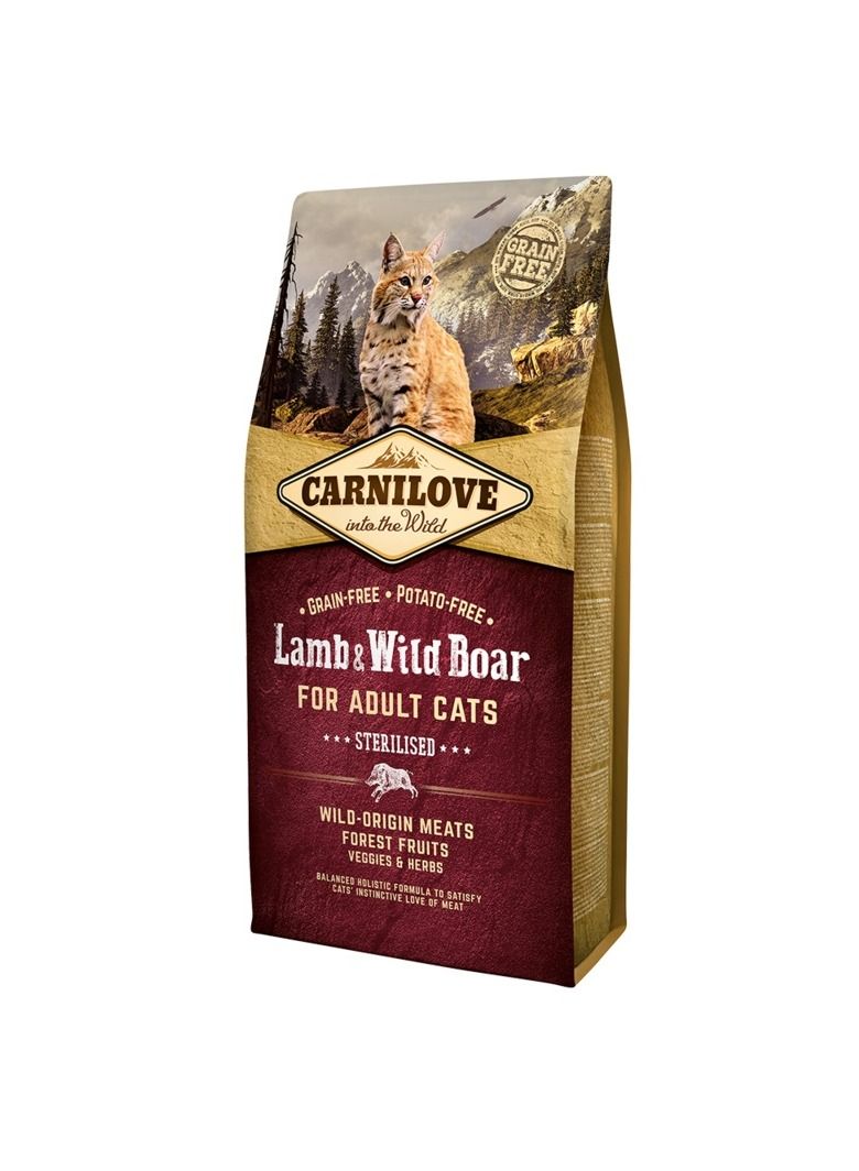 Carnilove Lamb & Wild Boar For Adult Cats (6kg)