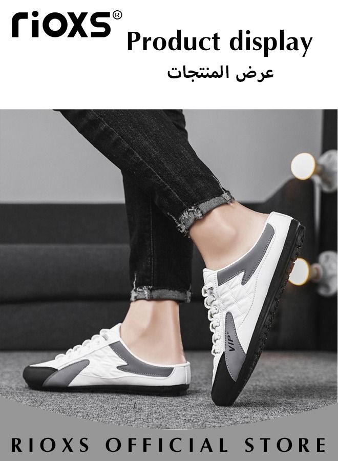 Men's Fashion Casual Loafers Slip On Walking Soprts Shoes Summer Closed Toes Comfortable Soft Slippers