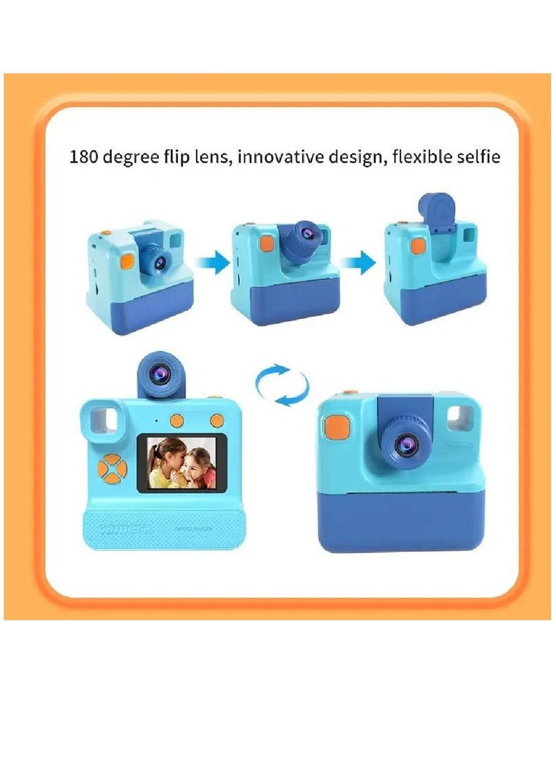 Kids Camera Instant Print Camera with TF Card Print Paper 26MP 1080P Camera 2.0