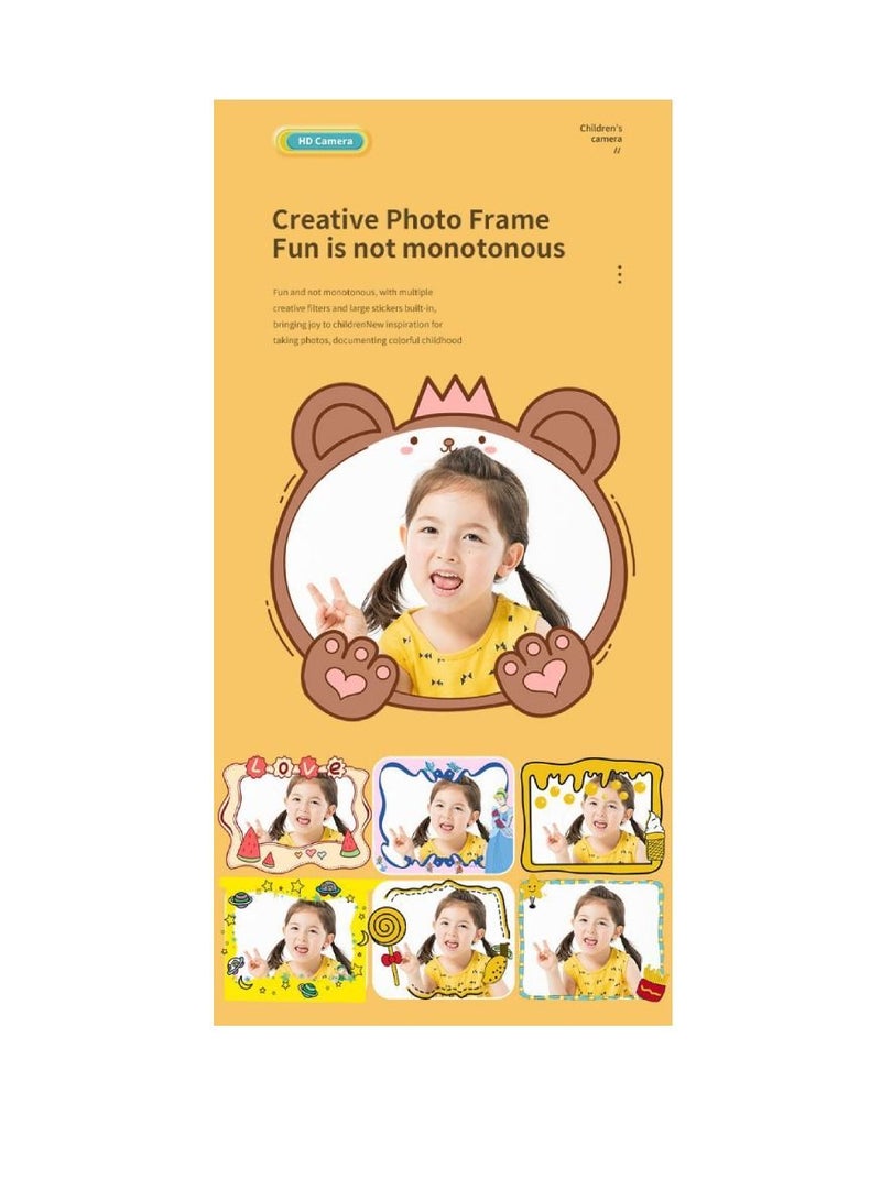 Kids Camera Instant Print Camera with TF Card Print Paper 26MP 1080P Camera 2.0