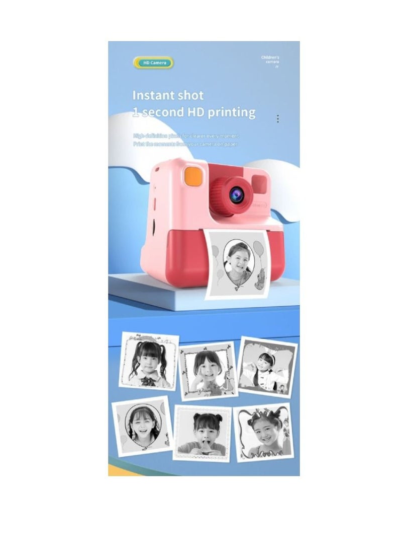 Kids Camera Instant Print Camera with TF Card Print Paper 26MP 1080P Camera 2.0