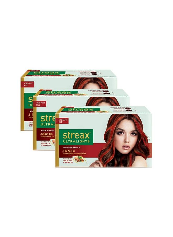 Ultralights Hair Color Highlighting Kit For Women & Men 60Ml (Pack Of 3) ; Gem Collection Violet Topaz ; Contains Walnut & Argan Oil ; Shine On Conditioner ; Longer Lasting Highlights