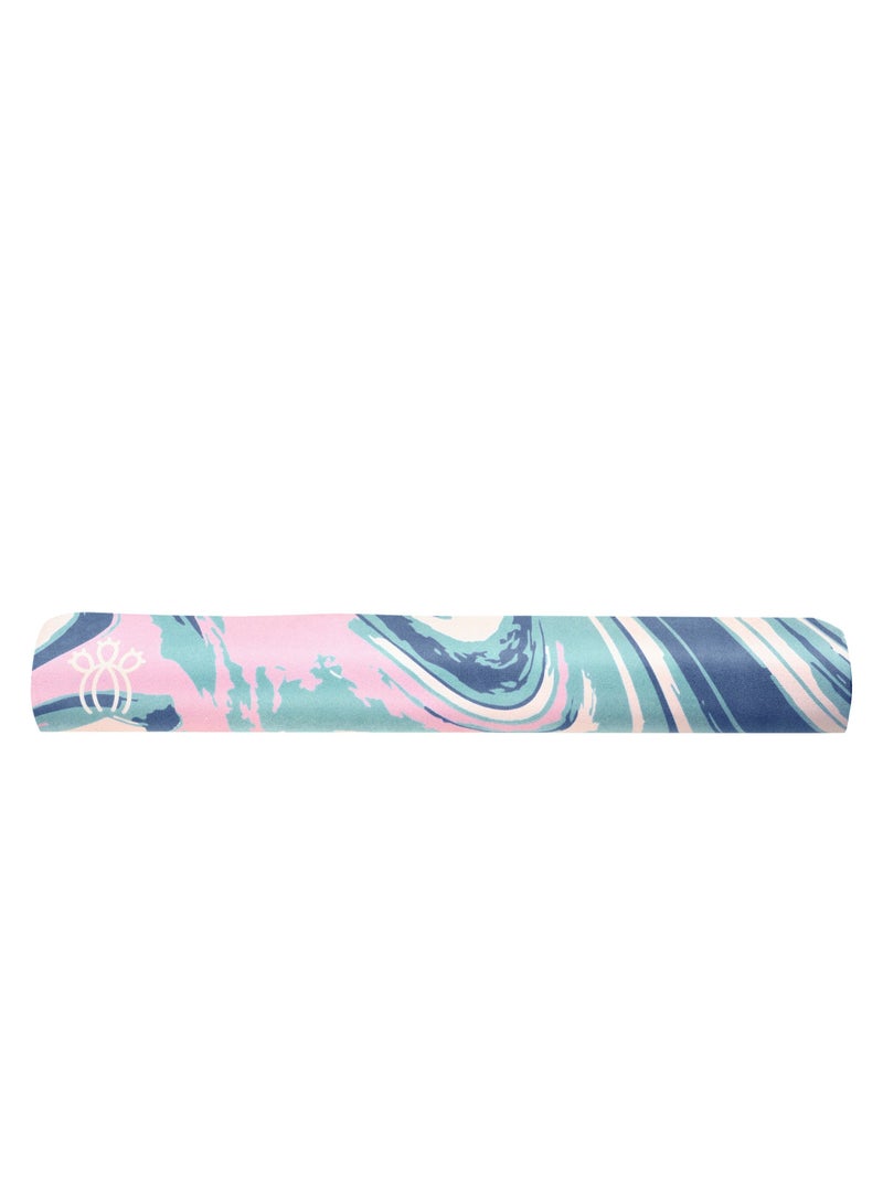 Swirl Non Slip Suede Top 1mm Travel Yoga Mat