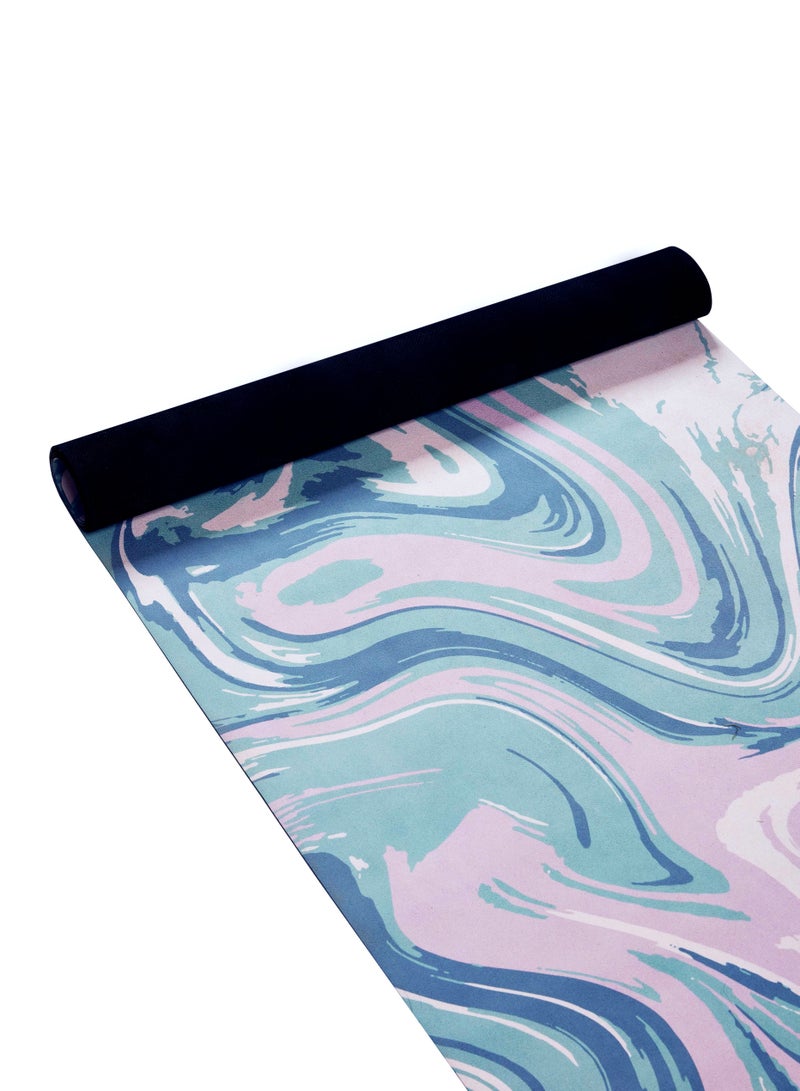 Swirl Non Slip Suede Top 1mm Travel Yoga Mat