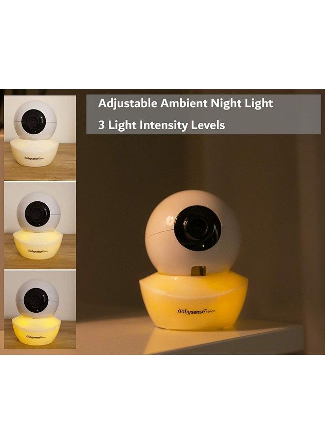 Add On Camera For Baby Video Monitor V43 Remote Pan Tilt Zoom Adjustable Night Light Twoway Audio Night Vision Lullabies (Not Suitable For Hd S2 Models)
