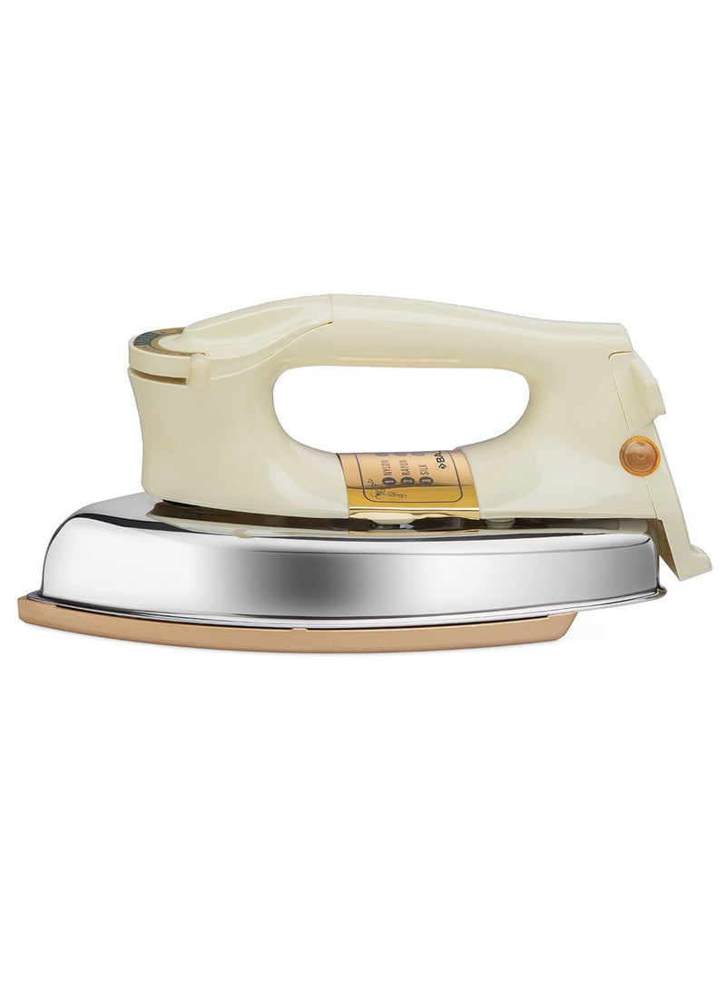 Majesty 1000W Heavy Duty Dry Iron with Non-Stick Soleplate & Anti-Bacterial German Coating | Cool-Touch Handle, Overheat Protection | Effortless for Cotton Sarees & Heavy Fabrics 1000 W DHX 9 White
