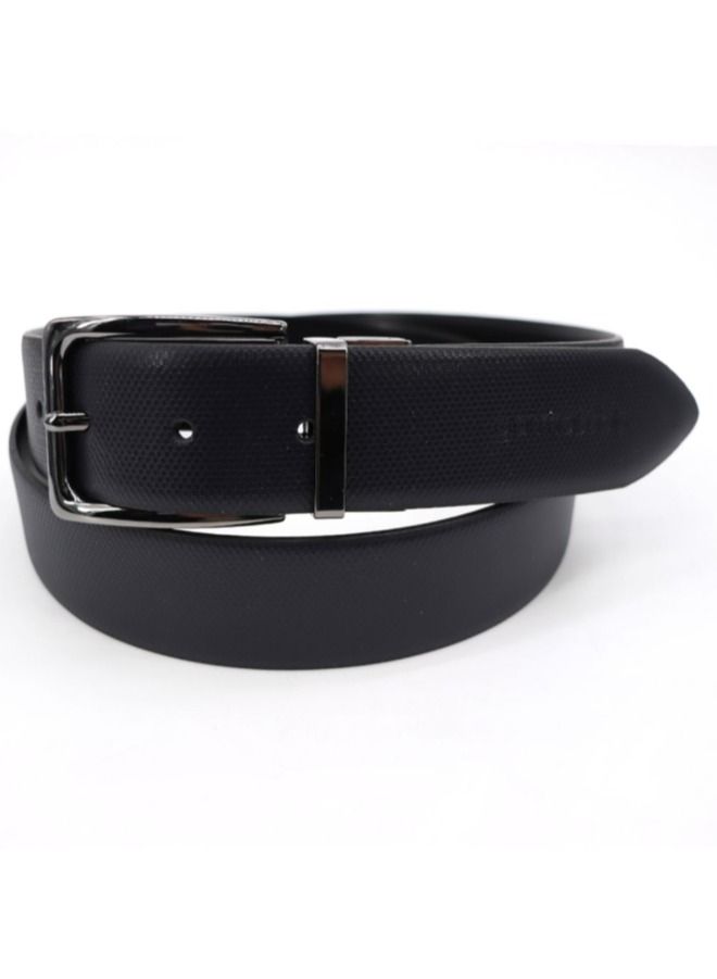 Gai Mattiolo Men’s Reversible Leather Belt – Double-Face Black/Brown – 35mm Wide Italian Calf Leather Belt