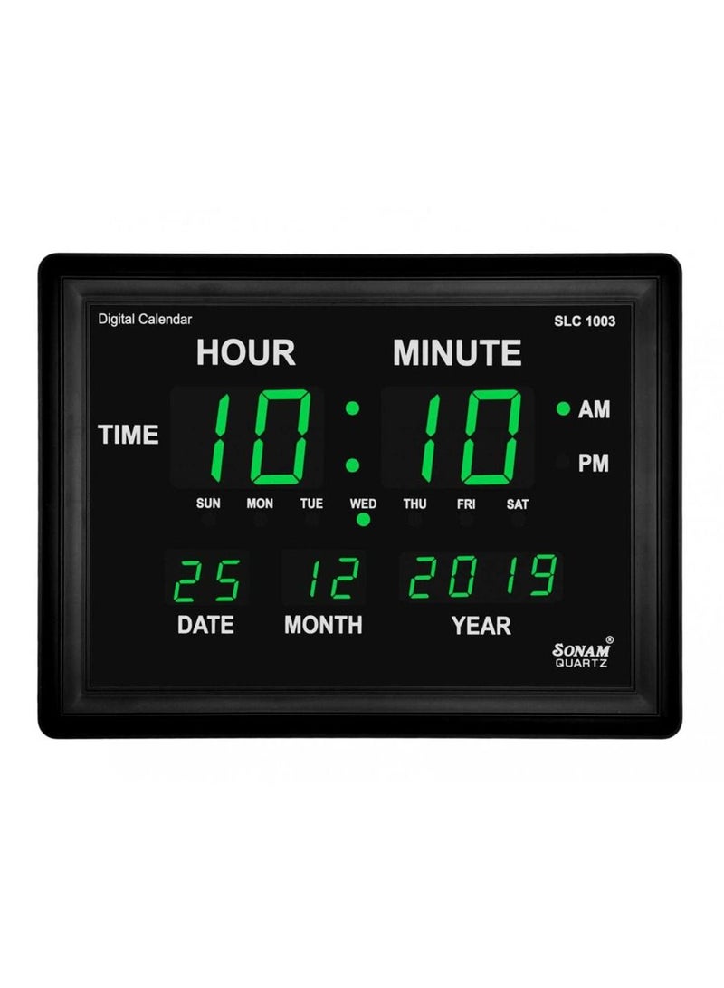 Digital Rectangle Wall Clock 1003 Green