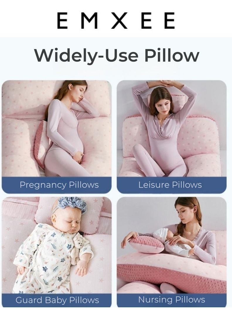 Pregnancy Pillows, U Shaped Full Body Maternity Pillow with Removable Cover, All in 1 Pregnancy Pillows for Sleeping Relaxing and Nursing