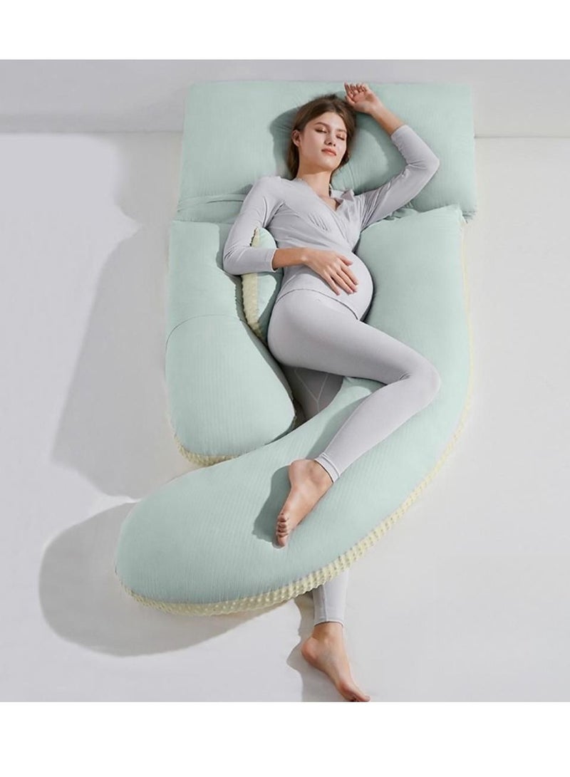 Pregnancy Pillows, U Shaped Full Body Maternity Pillow with Removable Cover, All in 1 Pregnancy Pillows for Sleeping Relaxing and Nursing