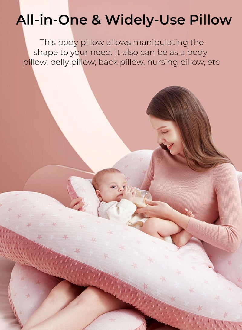 Pregnancy Pillows, U Shaped Full Body Maternity Pillow with Removable Cover, All in 1 Pregnancy Pillows for Sleeping Relaxing and Nursing