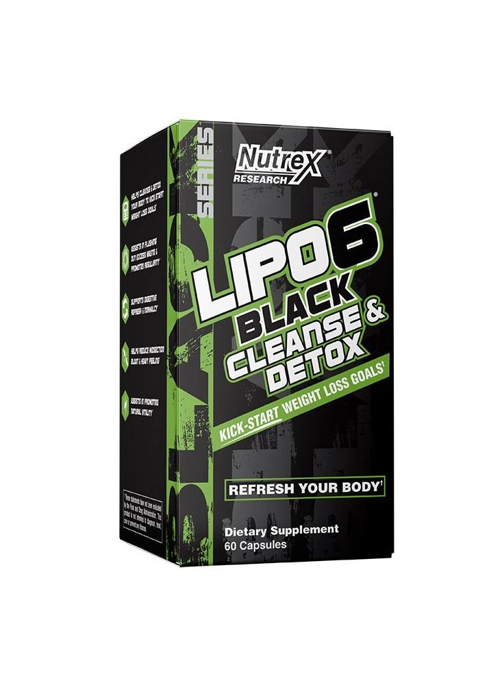 Lipo 6 Black Cleanse And Detox 60 Capsules caffeine free