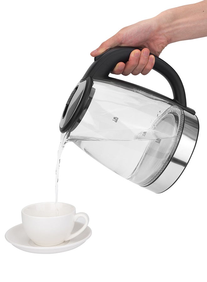 1.8 Liter Cordless Glass Body Electric Kettle With LED Glow Indicator CK5138 Clear