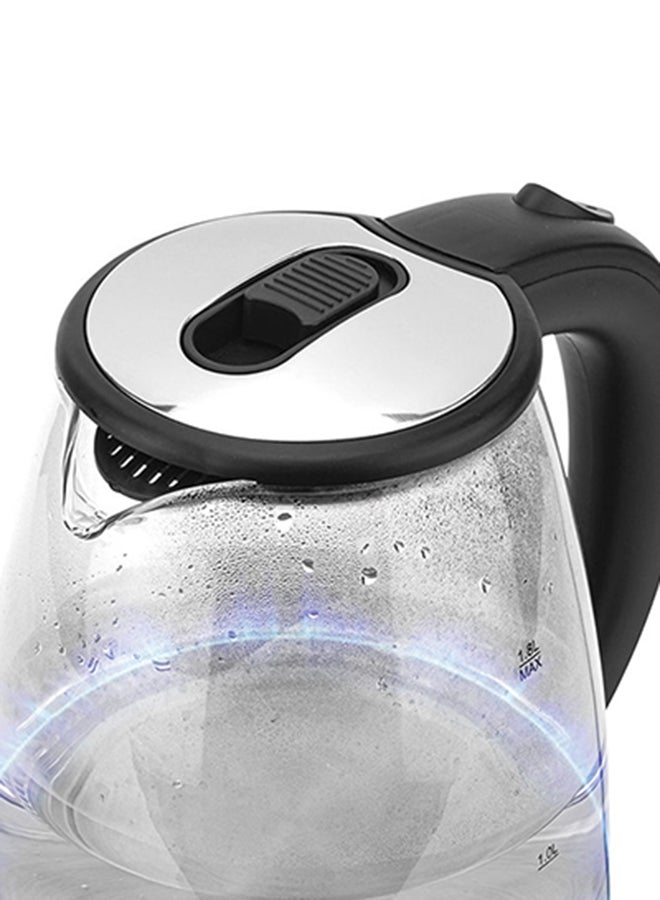 1.8 Liter Cordless Glass Body Electric Kettle With LED Glow Indicator CK5138 Clear