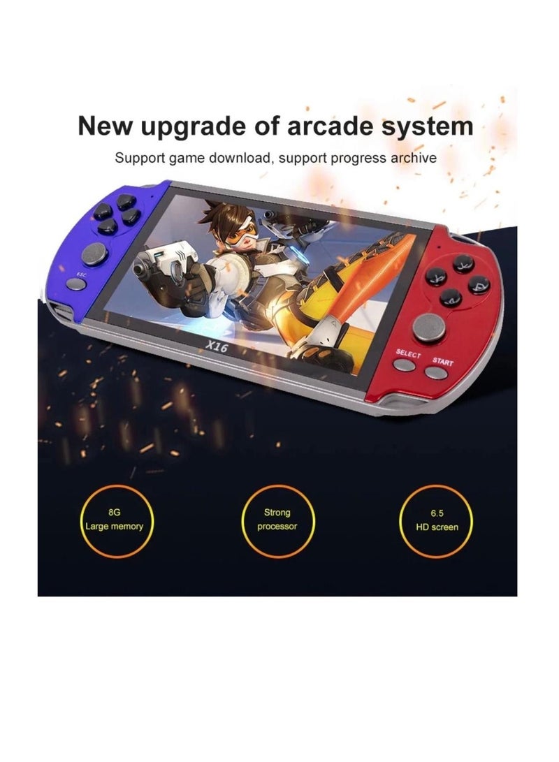 X16 8GB 6800 Games Handheld Game Console 6.5 inch HD Display MAME GB NES SFC FC SMD MD Classic Retro Video Game Player