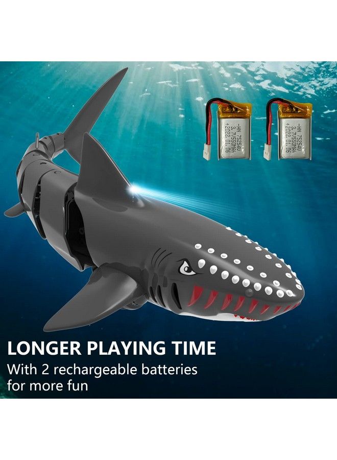 Remote Control Shark Toys 1:18 Scale High Simulation Remote Control Shark For Pool 2.4Ghz Rc Shark Pool Toys For Kids Age 412 Rc Boats Great Gift Toys For Boys And Girls (With 2 Batteries)