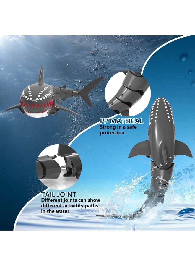 Remote Control Shark Toys 1:18 Scale High Simulation Remote Control Shark For Pool 2.4Ghz Rc Shark Pool Toys For Kids Age 412 Rc Boats Great Gift Toys For Boys And Girls (With 2 Batteries)