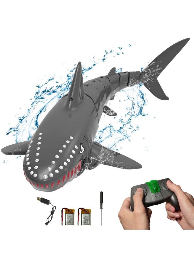 Remote Control Shark Toys 1:18 Scale High Simulation Remote Control Shark For Pool 2.4Ghz Rc Shark Pool Toys For Kids Age 412 Rc Boats Great Gift Toys For Boys And Girls (With 2 Batteries)