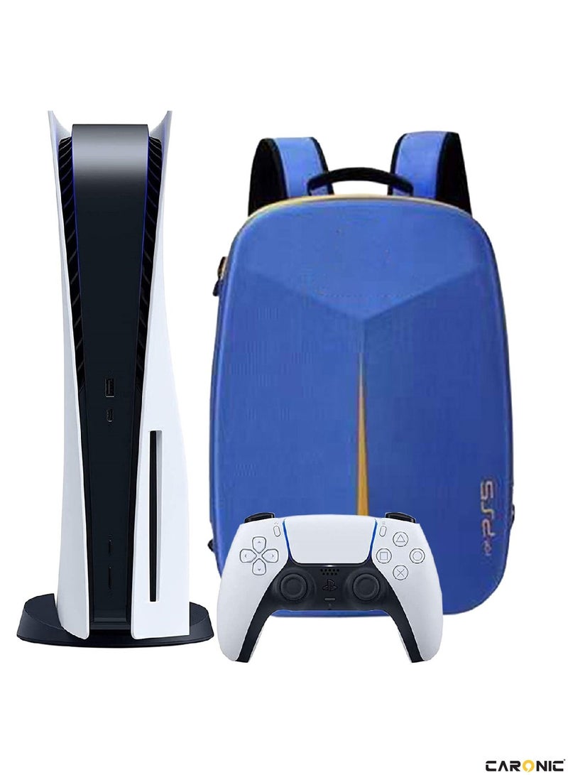 Storage Bag Travel Protective Case Handbag Shoulder compatible With PS5 Console Storage Package Blue